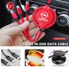 Автомобильный выдвижной кабель 3 в 1 Micro Data USB Type C для быстрой зарядки для Opel ADAM ASTRA J K CORSA E INSIGNIA MOKKA VIVA Meriva