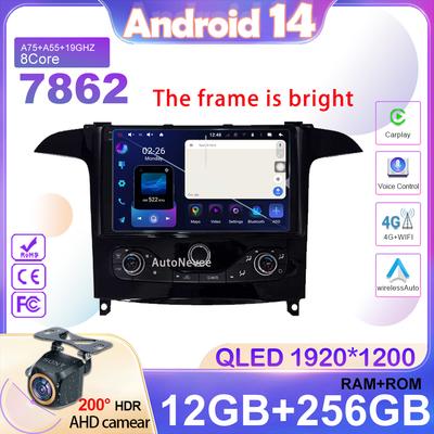 Android 14 для Ford S Max S-MAX 2006-2015 для Ford Galaxy 2014 Яркая поверхность Авто Радио Стерео Мультимедийный Плеер GPS Навигация