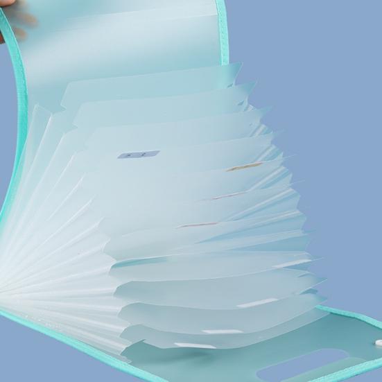Expanding File Folder 13 Pockets Accordion File Organizer with Handle Plastic Clear Document Organizer Hold A4 Letter Size Paper