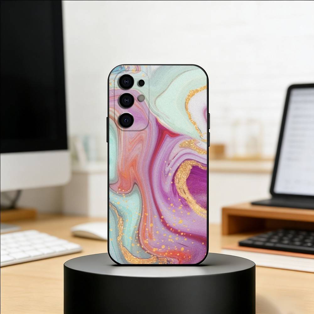 Чехол с мраморным узором для Samsung S25, S24, S21, S22, S23, S30, Ultra, S20, Plus, Fe, Мягкий силиконовый черный чехол