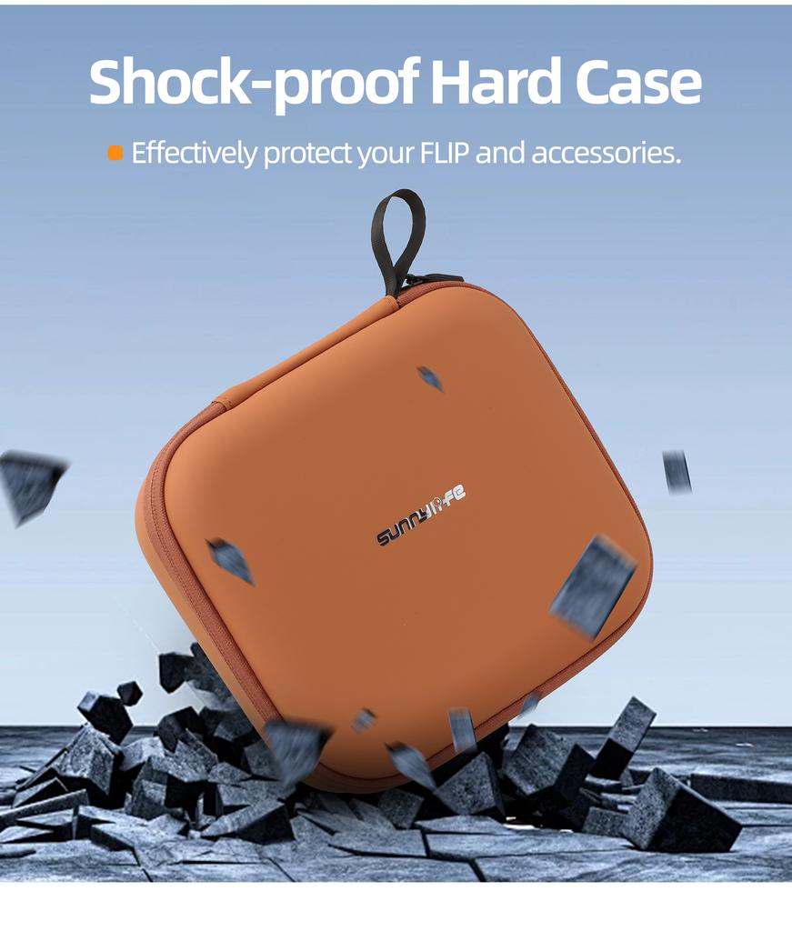 Carrying Case for DJI Flip, Portable Travel Storage Bag for DJI Flip Drone Accessories (Orange)