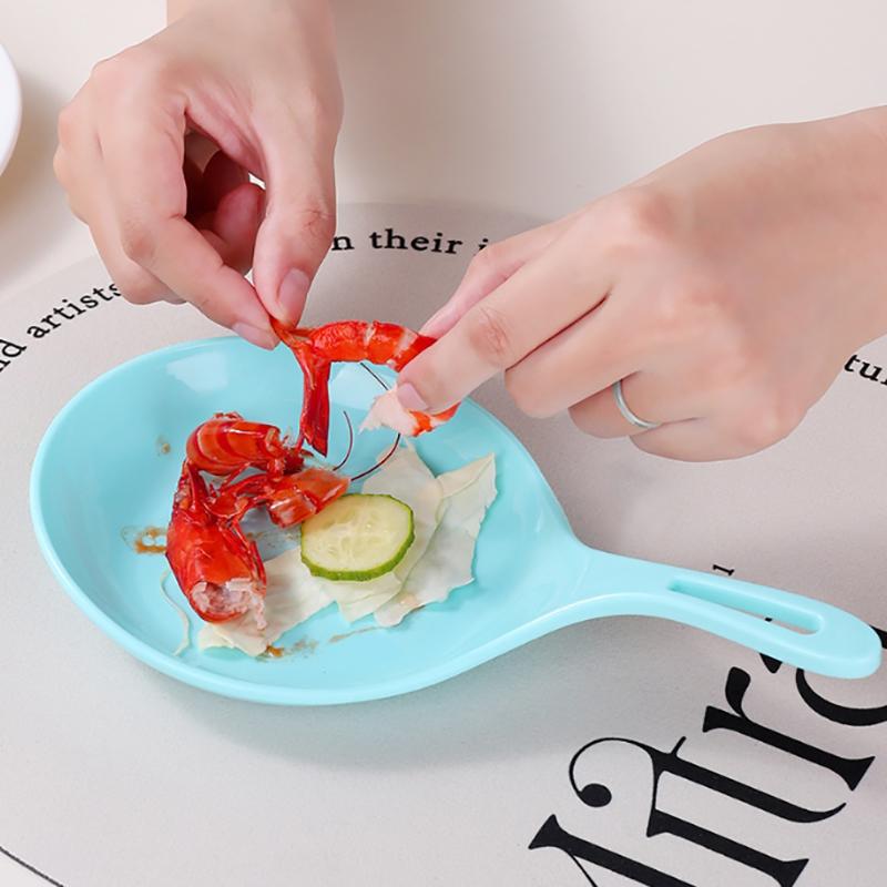 Корейская ручная тарелка, модная, белая, с ручкой, большая ложка, поднос для картофеля фри, жареной курицы, закуски, фрукты, десерт, торт, блюдо, новое