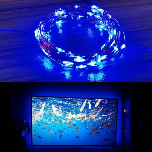 Светодиодные гирлянды на открытом воздухе Сказочная гирлянда USB-светильники из медной проволоки для рождественской вечеринки и свадьбы