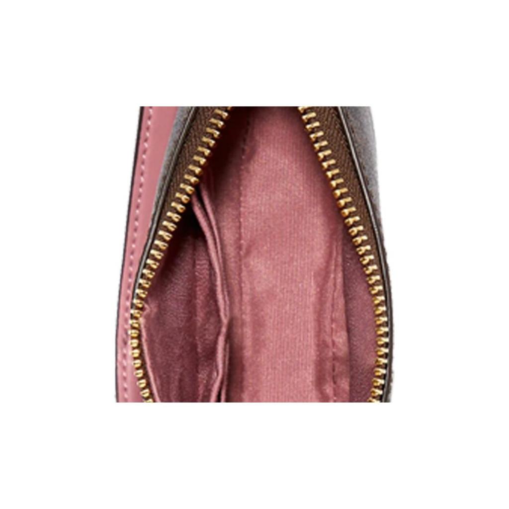 Coach Сумка для маджонга Nolita 15 Classic из канвы с монограммой и кожи, женская сумка-тоут, темно-коричневый, розовый C4580-IMRSH