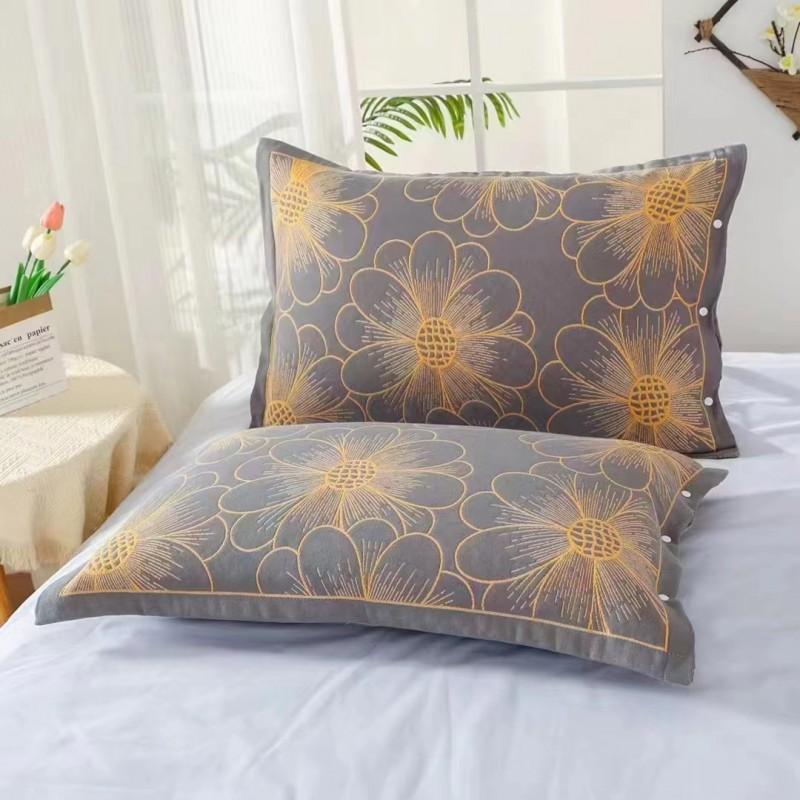 Cotton Pillowcase Set 2pcs Extra Large Thick Soft Breathable Adult Bedding Panda Print Modern Home Decor