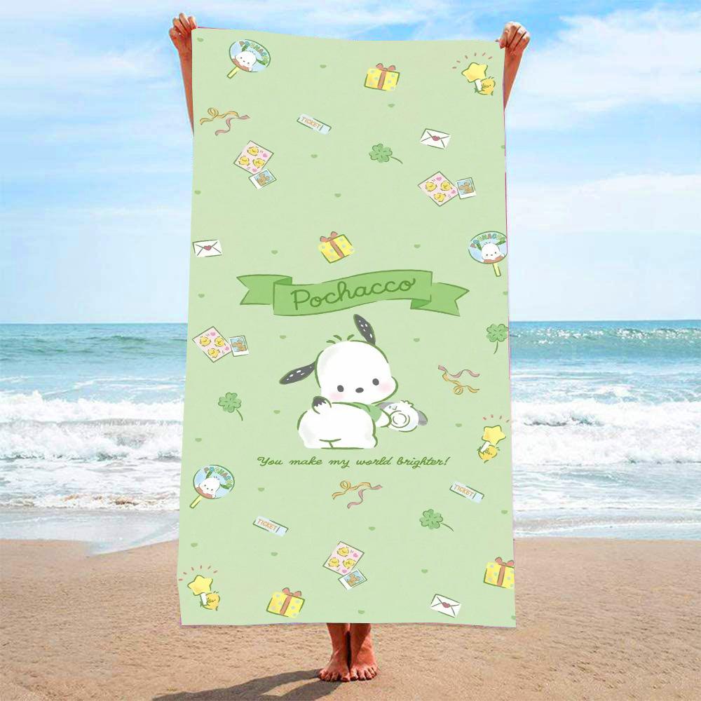 Seaside Children'S Cartoon Beach Towel Quick-Drying Microfiber Absorbent Square Bath Towel, Printable