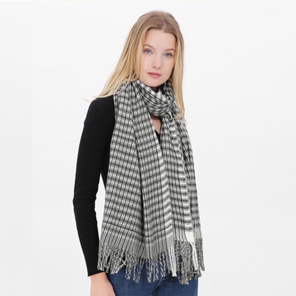 Cashmere Winter Check Muffler, Unisex Couple Scarf