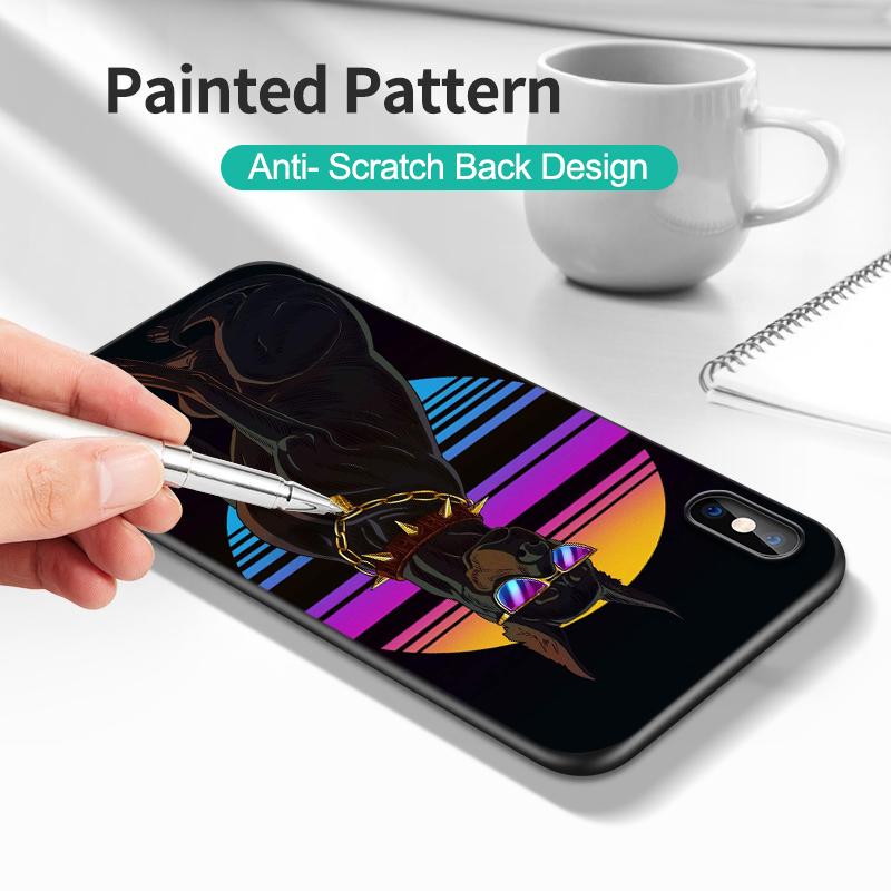 Black Tpu Case For Oneplus 8 Pro 8t 9 9R Nord 2 Ce N10 N100 N200 4G 5G  Doberman