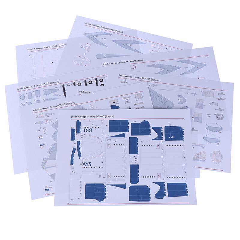 1:144 Boeing 747 Самолет Гражданская авиация Авиалайнер DIY 3D Бумажная модель карты Набор