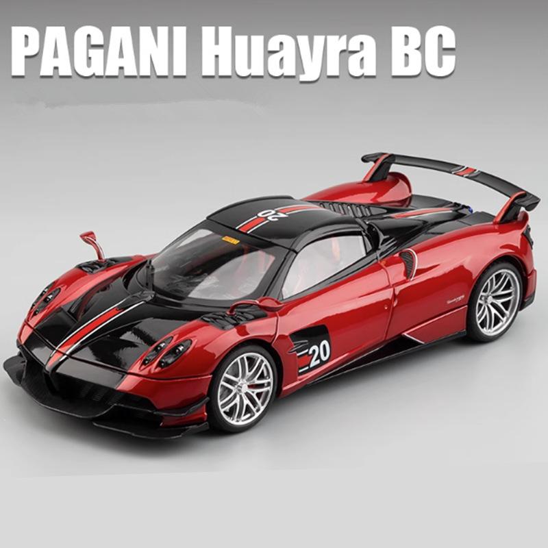 1/18 Pagani Huayra BC Сплав Спортивная Модель Металлическая Литая Модель Гоночного Автомобиля Модели Транспортных Средств Имитация Звука Света Коллекция Игрушка Подарок для Детей