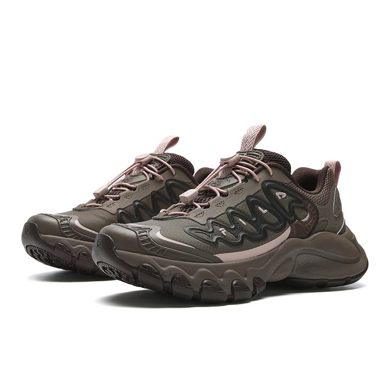 Fila TRUFFLE Дышащие Низкие Кроссовки на Толстой Подошве Женские Красновато-Серые F12W621111FBD