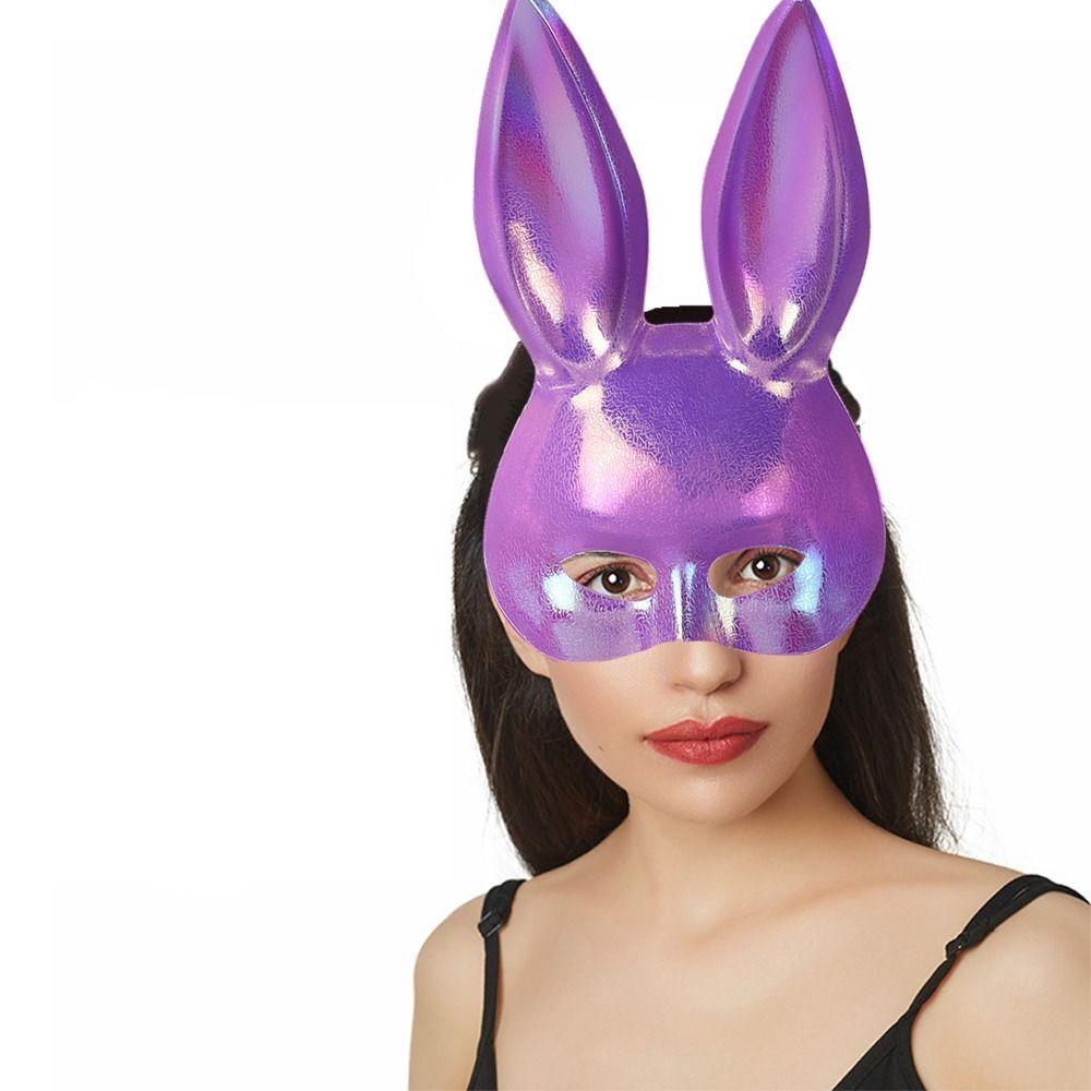 Rabbit Ears Mask Bunny Mask Half Face Mask Prom Party Supplies Women Half Mask Party Cosplay Props
