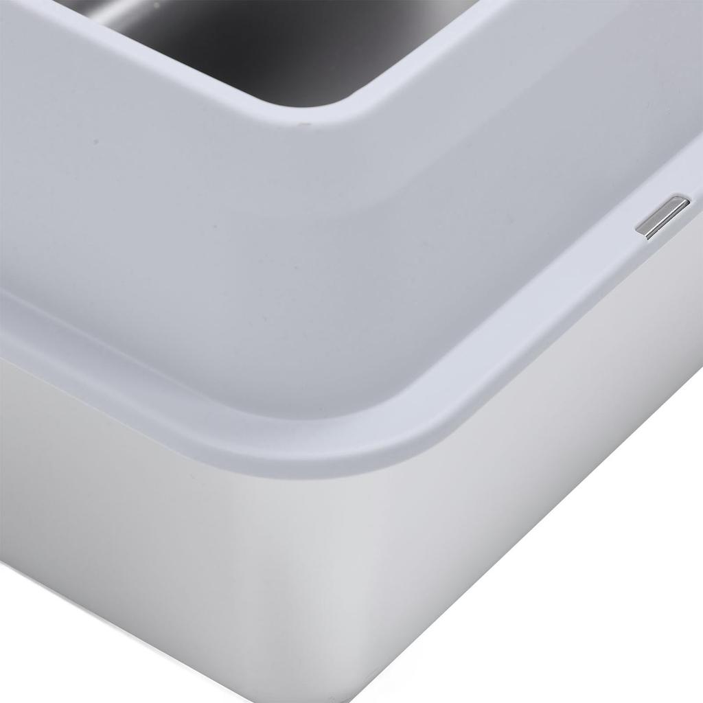 Металлический лоток для кошачьего туалета, Прочный Антипригарный, Высокие бортики, Устойчивый к ржавчине, Легко чистить, Кошачий лоток из нержавеющей стали (Большой размер)