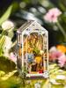Rolife 3D Puzzle 3D DIY Kit Подставка для книг Миниатюрный кукольный домик Светодиодное освещение Сборка из дерева Иллюстрированные инструкции по изготовлению деревянных изделий В комплект входят Цветочный магазин Взрослые