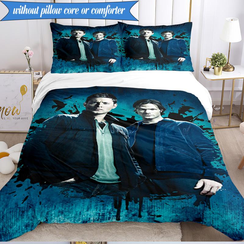 Super-natural Darkness Deliverance 3pcs Bedding set,Ideal for Bedroom, Dormitory,Including Duvet Cover And 2pcs Pillowcases,Fan gifts