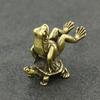 Retro Brass Tortoise Frog Miniature Statue Desk Decoration Decoration Home Decoration Bronze Sculpture