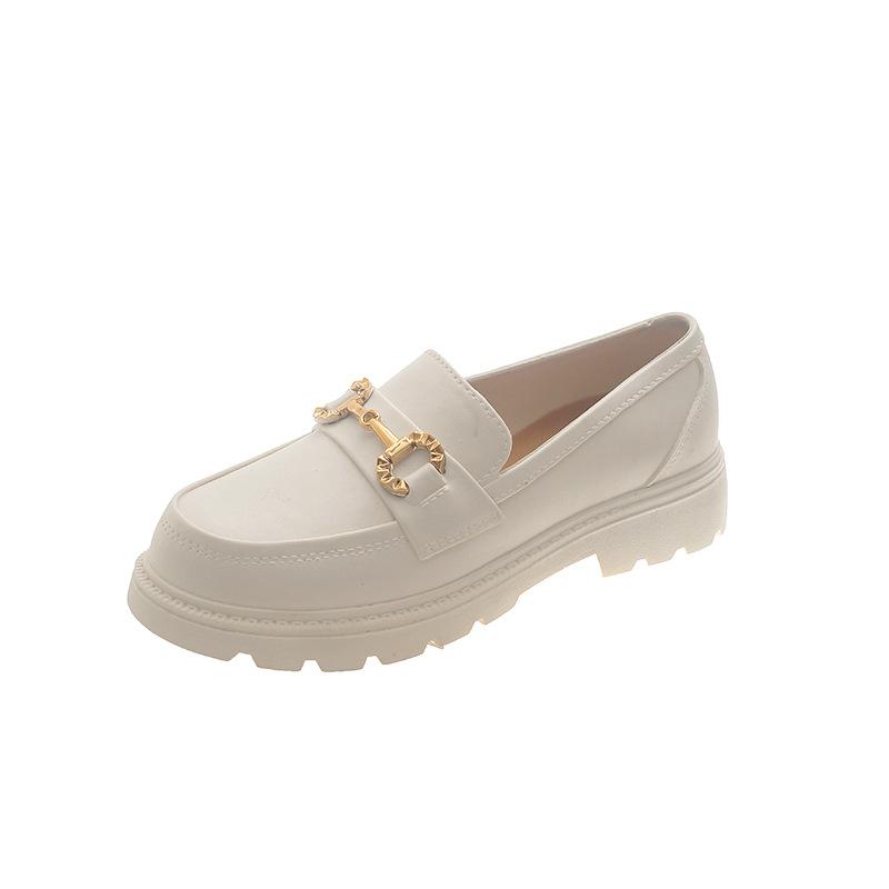 Женские лоферы Обувь Осень Платформа Подошва Британский Стиль Модные Уличные Слипоны Одинарная Обувь Толстая Подошва Корейский Стиль