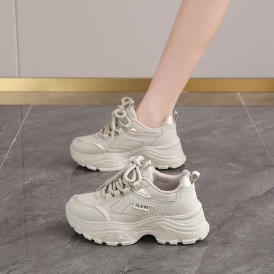 CRLAYDK массивные кроссовки для женщин модная платформа кожа повседневная обувь для пап танкетка ходьба спорт тренировка теннис для женщин