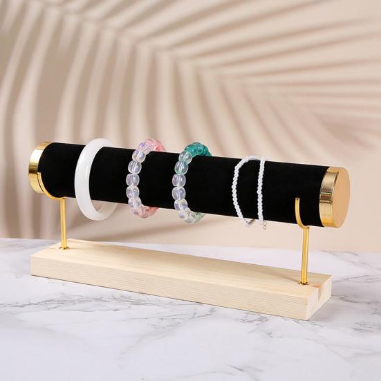 Bracelet Display Stand Elegant Jewelry Organization Wooden Base Bangle Watch Storage Holder for Home