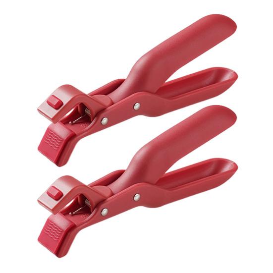 2Pcs Anti-Slip Bowl Clip Hot Plate Grippers Multi-Function Safety Grip for Microwave Pizza Pan Hot Bowls Easy To Clean Kitchen Tool