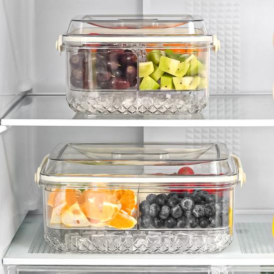 Поднос с 5 отделениями, крышкой, двойными стенками, лоток для льда, для фруктов, овощей, креветок, коктейлей, блюдо для закусок на вечеринку, сервировка закусок