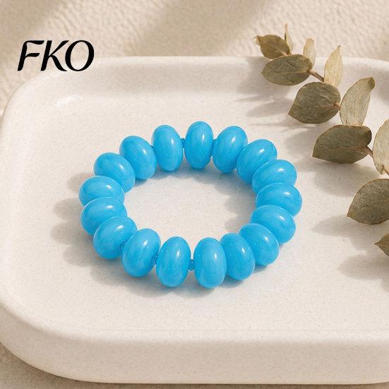 Браслет из бусин на запястье для женщин, Цветной акриловый эластичный браслет, Бохо, Летний, Пляжный, Отпуск