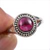 Натуральный гранат драгоценный камень 925 пробы серебро кольцо размер 7,5 d6P57