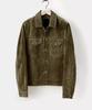 Biker Motorcycle Coat Handmade Casual Party Men Real Hot Green Soft Suede Jacket