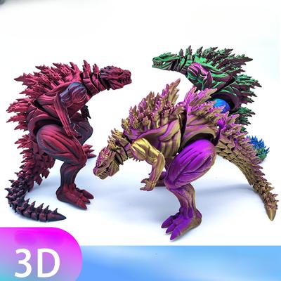 3D-печатная мускулистая Годзилла динозавр подвижные суставы креативная модель фигурка для мальчиков в качестве подарка украшение
