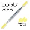 Marker - COPIC - Ciao - Yellow Y02 - Broad Chisel Tip - Indelible - Opaque