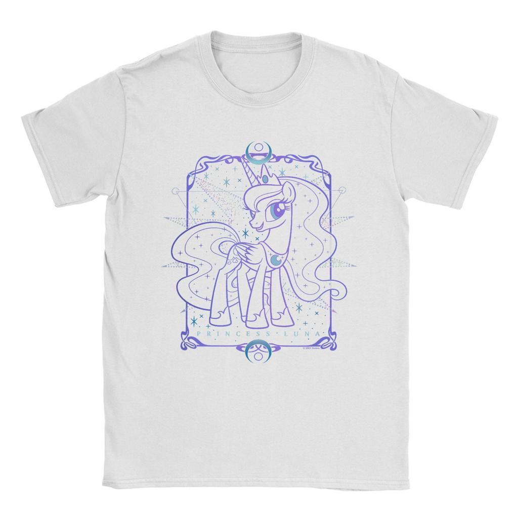 Мужские футболки Princess Luna MLP Хлопковая одежда Винтажные футболки с коротким рукавом и круглым вырезом 4XL 5XL 6XL