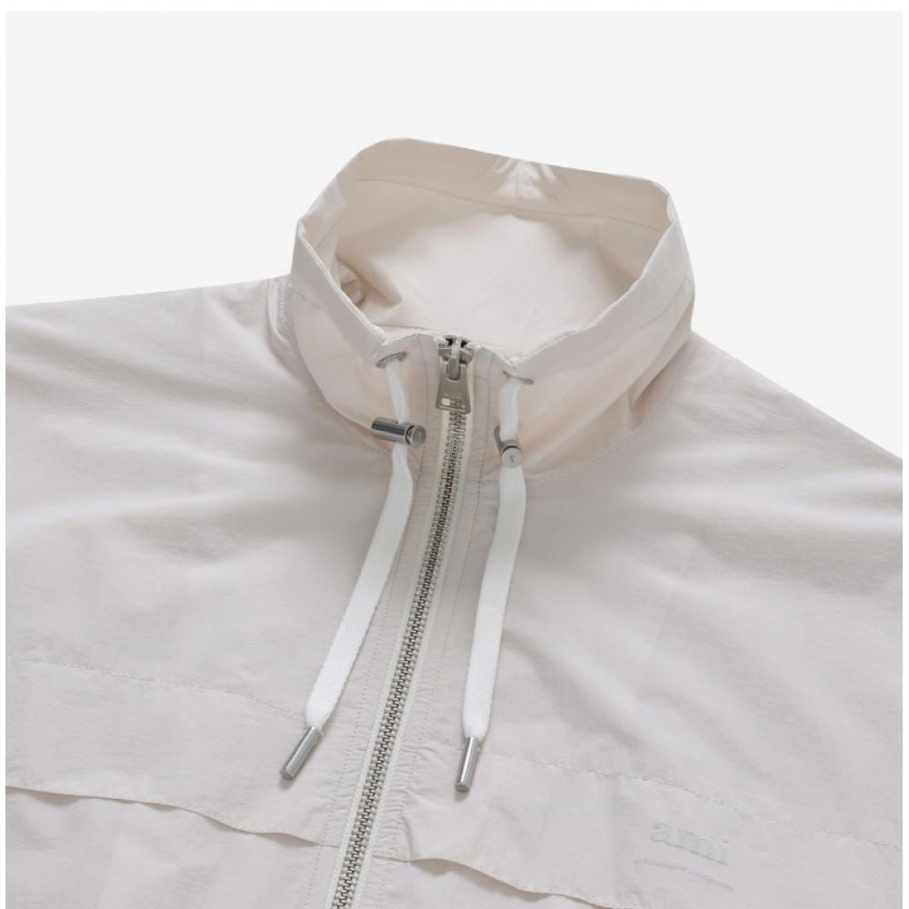 Ami Hjk051 Pa0009 193 Logo Print Windbreaker Men S Jacket