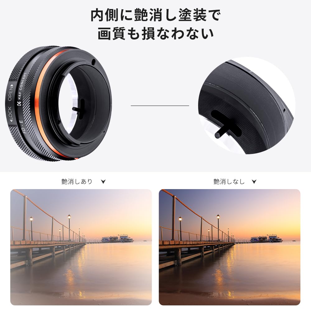 Concept Mount Adapter IV Canon Compatible FL 35mm FD Mount Lens Sony Compatible E Mount NEX Camera Mounting Lens Adapter Manual Focus Matte Finish