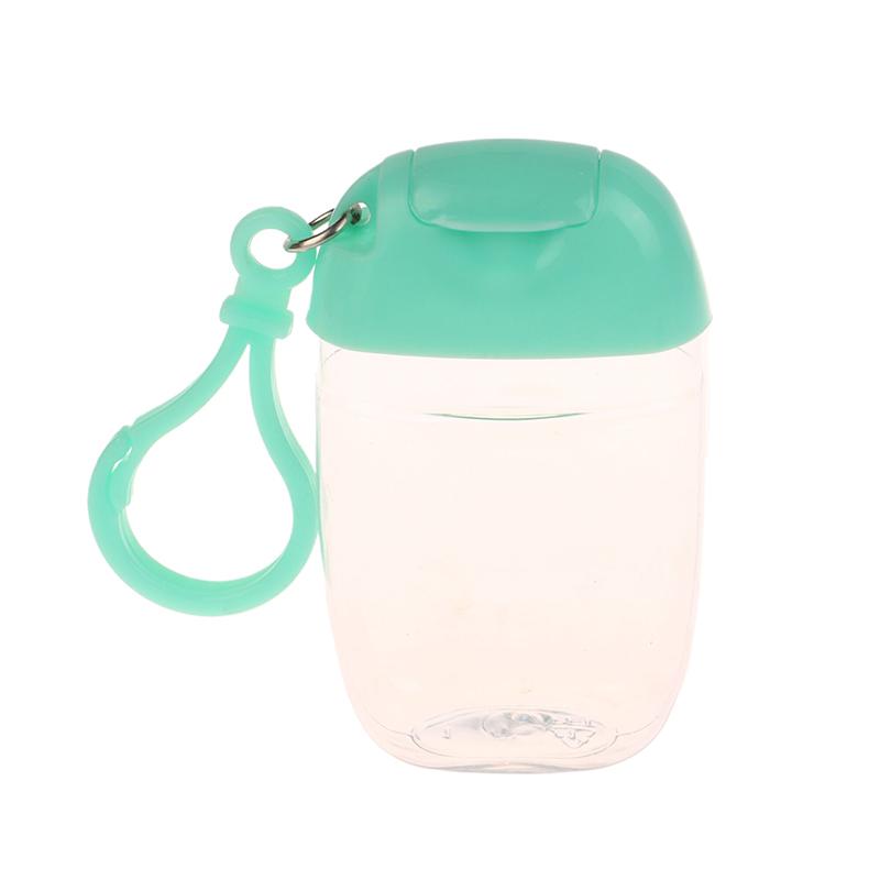 30ml Portable Hand Sanitizer Bottle with Hook Refillable Mini Cosmetics Alcohol Container Outdoor Soap Dispenser