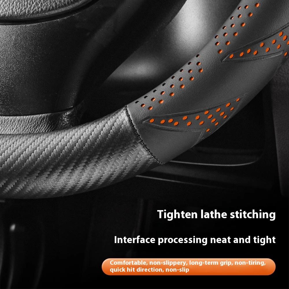 For Peugeot 107 108 206 207 208 301 307 308 406 407 408 508 607 106 3008 4008 5008 GT Car Ventilate Leather Steering Wheel Cover