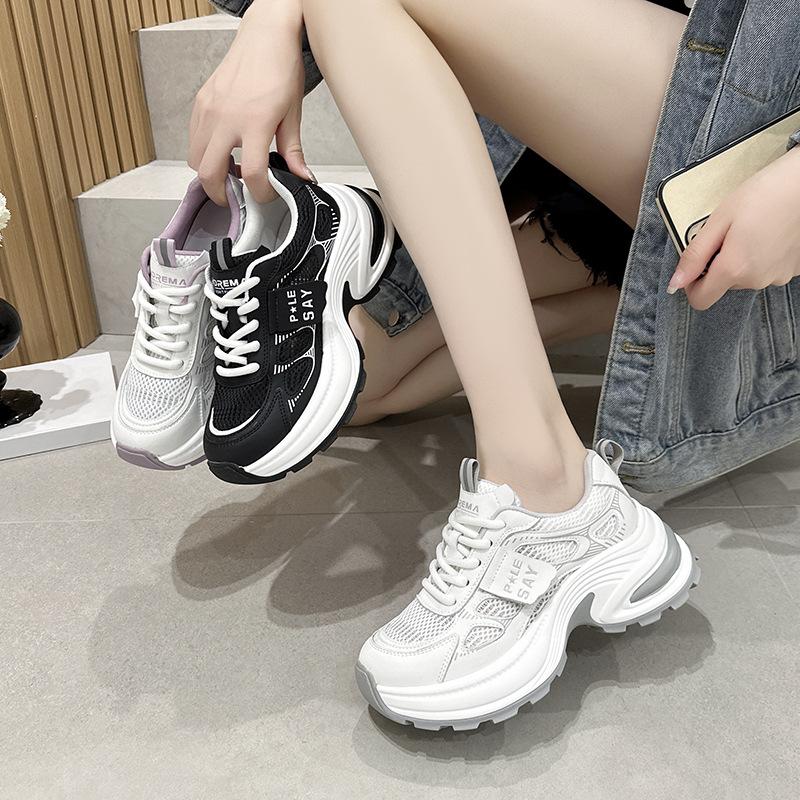 Dad shoes women's 2026 spring and summer new women's platform fashion casual sports shoes versatile breathable mesh Forrest Gump shoes
