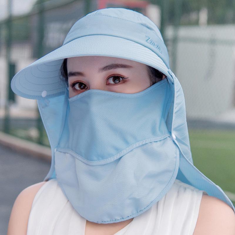 Summer Sun Hat Large Brim Korean Busy Farming Hat UPF 50+ 100% Polyester Breathable Wide Brim Sun Hat for Women Men One Size