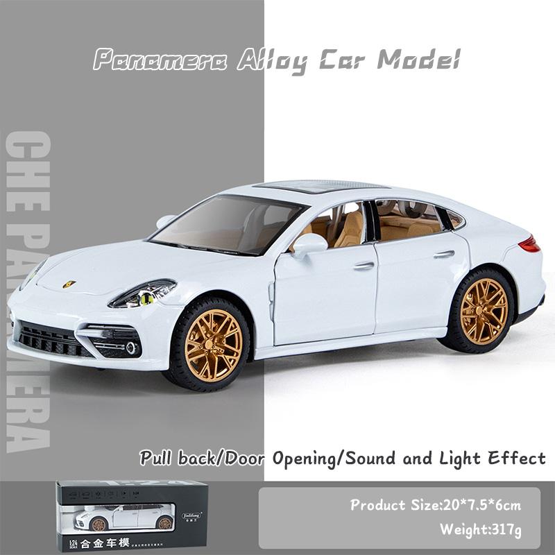 Масштаб 1/24 Panamera, модель автомобиля из сплава, световой и звуковой эффект, литой автомобиль, игрушки для мальчиков, детские игрушки, подарок на день рождения, детские игрушки, автомобиль, коллекция игрушек для мальчиков