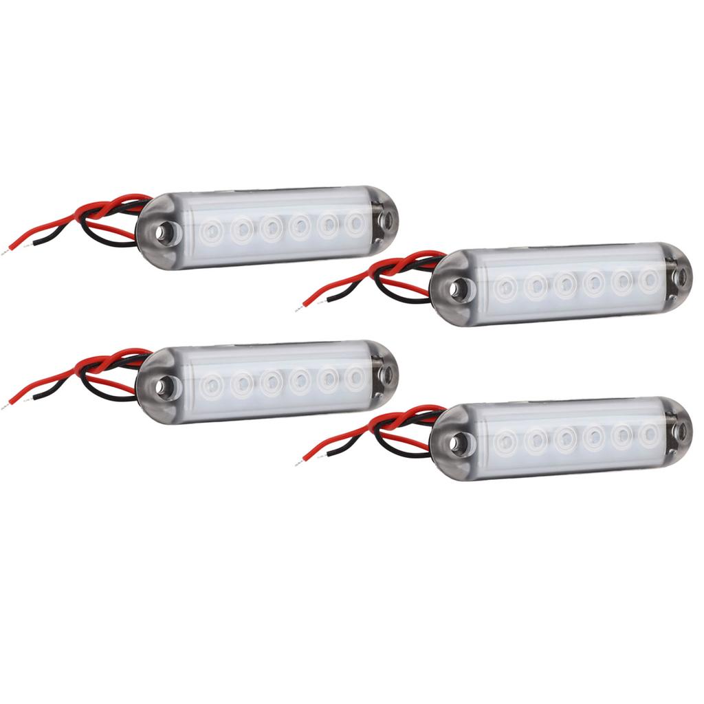 4PCS LED Interior Side Marker Lights 12V Stable PC Material Suitable for RV Ships Yachts