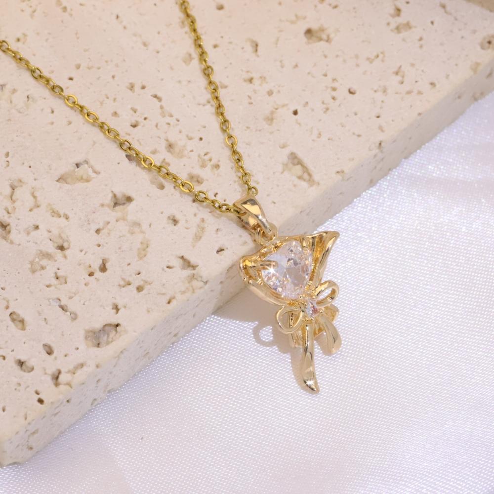 Модные подвески-букеты для женщин, ожерелья с цирконием, аксессуары для свадебной вечеринки