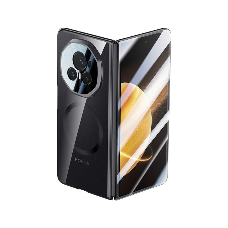 Подходит для чехла-подставки для телефона HONOR Magic V3, с магнитным прозрачным противоударным чехлом, простым и высококлассным корпусом