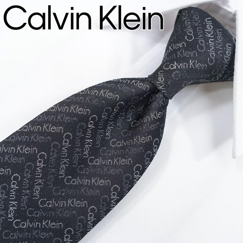 Calvin Klein Узкий галстук CK6 (ширина 7 см) Черный/Серый [Б/У]