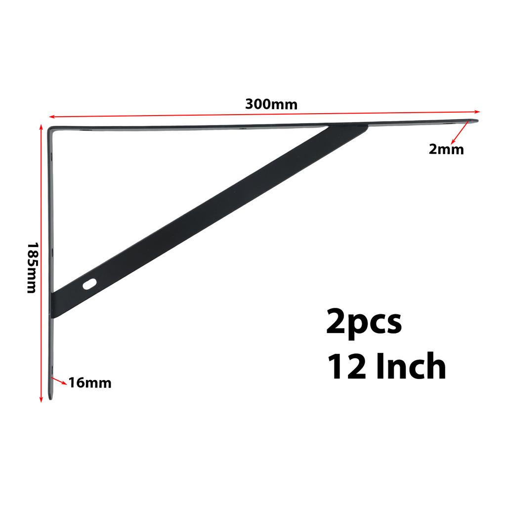 2 Pcs Triangle Shelf Brackets Heavy Duty Shelf Bracket Wall Mounted Support L Shape Corner Brace Shelf Right Angle Bracket