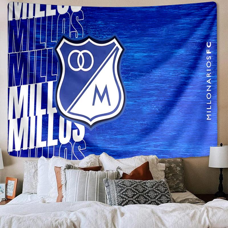 Blue And White Shield Millonarios Tapestry Playroom Tapestry, Accessories for Bedroom,Livingroom, dormitory Room Wall Decor Fan Birthday Gifts