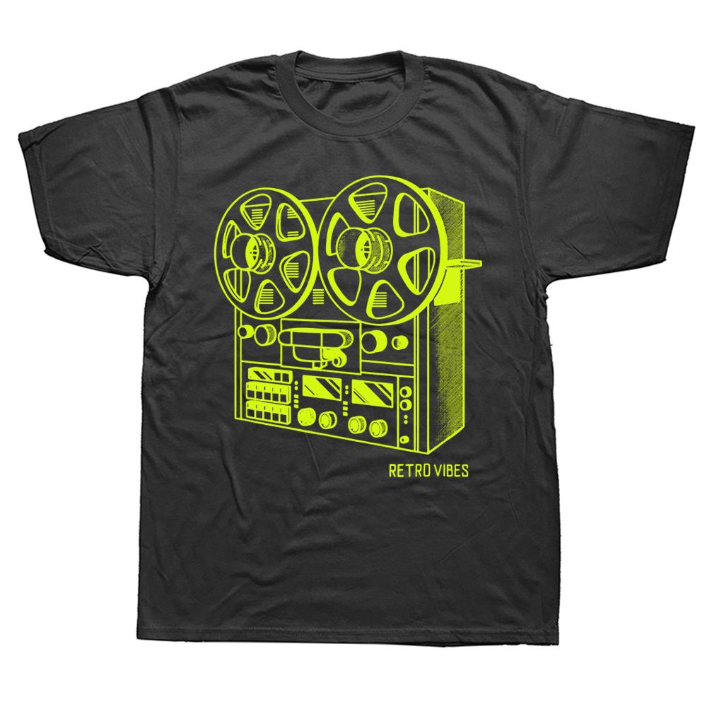 Novelty Cassette Tape Reel To Reel Analog Sound System T Shirts Streetwear Short Sleeve Birthday Gifts Summer Style Tshirt