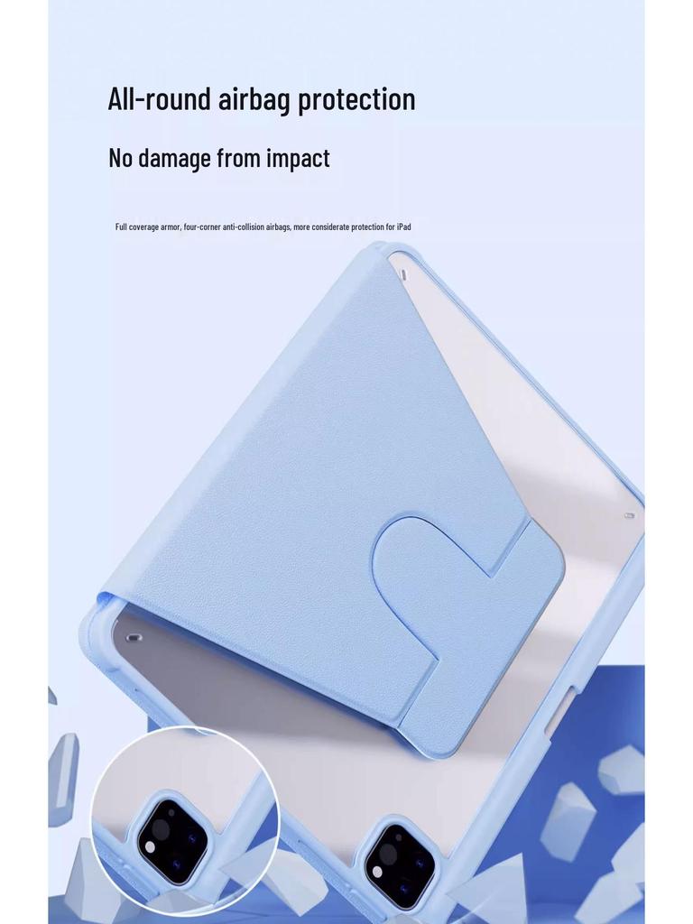 360° Rotating iPad Air 4/5 & Pro 13 Case with Adjustable 10.2/10.9 Inch Pen Slot