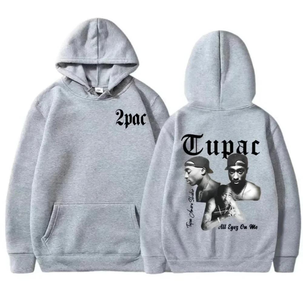 Худи с изображением рэпера Тупака 2pac Мужское и женское Спортивная одежда Унисекс Худи Модный Принт с буквами Хип-Хоп Спортивная одежда Повседневное