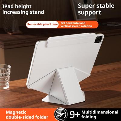 ZOYU для iPad Pro 11 12.9 10/11-го Повышающая Складная Подставка Чехол, Магнитная Съемная Обложка iPad Air 4/5-го 11/13 M2 M3 Mini 6/7-го
