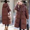 Long Down Cotton-padded Jacket Winter Cotton-padded Jacket Loose Knee-length Coat Breaded Jacket Thick Cotton-padded Jacket