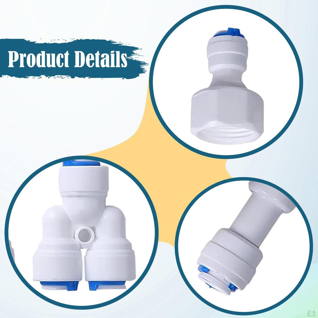 24x 1/4" Od Tube Fittings for Osmosis Water Fitting Professional Push To Connect